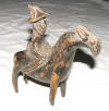 statue cavalier bronze laiton tchad
