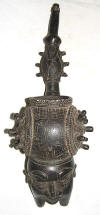 Statue pipe bamoun africain en bronze du Nigeria