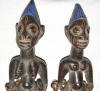 couple de fetiches africains ibedji yorouba du nigeria culte des jumeaux