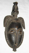 Masque africain baoule de Cote d'Ivoire