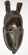 Masque africain baoule de Cote d'Ivoire