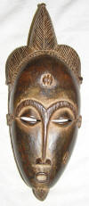 Masque africain baoule de Cote d'Ivoire