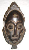 Masque africain baoule de Cote d'Ivoire