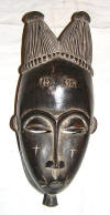 Masque africain baoule de Cote d'Ivoire