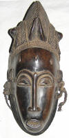 Masque africain baoule de Cote d'Ivoire