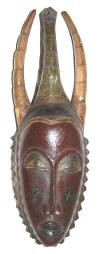 masque rituel africain gouro cote d'ivoire