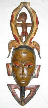 masque rituel africain gouro cote d'ivoire