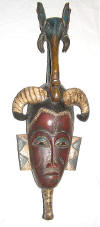 masque rituel africain gouro cote d'ivoire