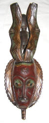 masque rituel africain gouro cote d'ivoire