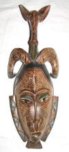 masque rituel africain gouro cote d'ivoire