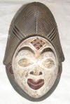 Masque africain pounou du Gabon 