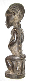 Couple de statues africaines baoule de Cte d'Ivoire